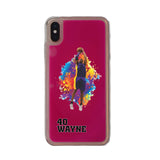 Custom Basketball Partial Figure iPhone Case in Pink Moving Quicksand - hipave