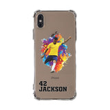 Custom Soccer Partial Figure iPhone Case in Clear
