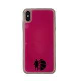 Custom Basketball Silhouette iPhone Case in Pink Moving Quicksand - hipave