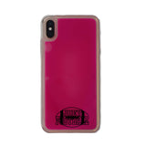 Custom Football Emblem iPhone Case in Pink Moving Quicksand - hipave