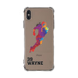 Custom Football Splash iPhone Case in Clear