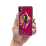 Custom Basketball Partial Figure iPhone Case in Pink Moving Quicksand - hipave