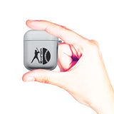 Personalized Baseball Silhouette Clear Case for Airpods 1 and 2 Charging Case - hipave