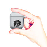 Personalized Basketball Silhouette Clear Case for Airpods 1 and 2 Charging Case - hipave
