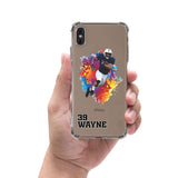 Custom Football Partial Figure iPhone Case in Clear - hipave