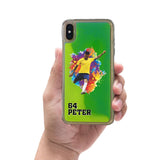Custom Soccer Partial Figure iPhone Case in Yellow-Green Moving Quicksand - hipave