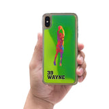 Custom Basketball Splash iPhone Case in Yellow-Green Moving Quicksand - hipave