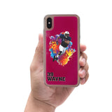 Custom Football Partial Figure iPhone Case in Pink Moving Quicksand - hipave