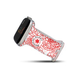 Personalized Medical Alert Apple Watch Band (Vintage Roses Pattern) - hipave
