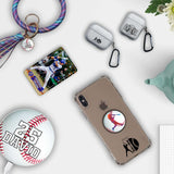 Custom Baseball Silhouette iPhone Case in Clear - hipave