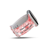 Personalized Medical Alert Apple Watch Band (Vintage Roses Pattern) - hipave