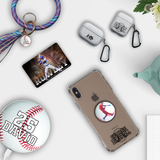 Personalized Baseball Red Powdered Explosion Metal Wallet Card Insert - hipave