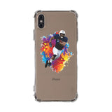 Custom Football Partial Figure iPhone Case in Clear - hipave