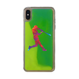Custom Baseball Splash iPhone Case in Yellow-Green Moving Quicksand - hipave