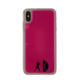 Custom Baseball Silhouette iPhone Case in Pink Moving Quicksand - hipave