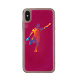 Custom Soccer Splash iPhone Case in Pink Moving Quicksand - hipave