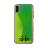 Custom Baseball Emblem iPhone Case in Yellow-Green Moving Quicksand - hipave