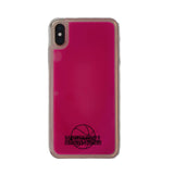 Custom Basketball Emblem iPhone Case in Pink Moving Quicksand - hipave
