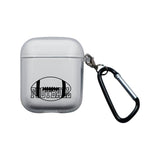 Personalized Football Clear Case for Airpods 1 and 2 Charging Case - hipave