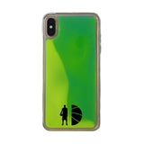 Custom Basketball Silhouette iPhone Case in Yellow-Green Moving Quicksand - hipave