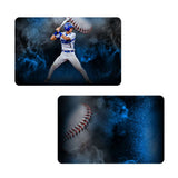 Custom Baseball Metal Card with Blue Powdered Explosion - hipave