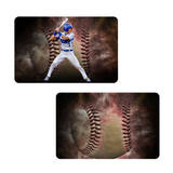 Personalized Baseball Red Powdered Explosion Metal Wallet Card Insert - hipave