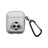 Personalized Soccer Clear Case for Airpods 1 and 2 Charging Case - hipave