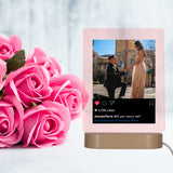 Custom LED Plaque with Instagram Post | Thick Clear Acrylic - hipave