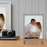 Custom LED Plaque with Wedding Vows | Thick Clear Acrylic - hipave