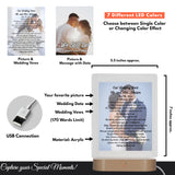 Custom LED Plaque with Wedding Vows | Thick Clear Acrylic - hipave