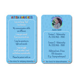 Personalized Autism Awareness Medical Card (4 Designs) - hipave