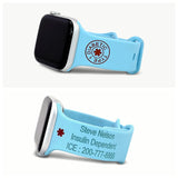 Personalized Medical Alert ID Apple Watch Band - hipave