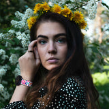 Personalized Spring Leopard 20mm Watch Band with Monogram for Samsung, Garmin and Others - hipave