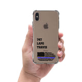 Custom Thin Blue Line Flag iPhone Case in Clear - hipave