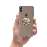 Custom Medical Alert Phone Grip (Gold & Black Glitter Pattern) - hipave