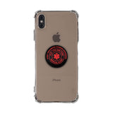 Custom Medical Alert Phone Grip (Black Metal Pattern)