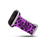 Personalized Purple Leopard Watch Band with Name for Apple Watch - hipave