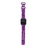 Personalized Purple Leopard Watch Band with Name for Apple Watch - hipave