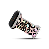 Personalized Rainbow Leopard Watch Band with Monogram for Apple Watch - hipave