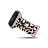 Personalized Rainbow Leopard Watch Band with Name for Apple Watch - hipave