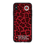 Custom Medical Alert iPhone Case (Red Leopard Pattern)