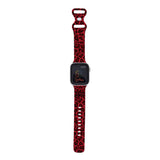 Personalized Red Leopard Watch Band with Monogram for Apple Watch - hipave
