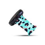 Personalized Peach & Blue Leopard 20mm Watch Band with Monogram for Samsung, Garmin and Others - hipave