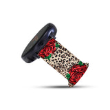 Personalized Leopard + Roses 20mm Watch Band with Name for Samsung, Garmin and Others - hipave
