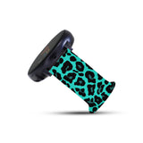 Personalized Azure Blue Leopard 20mm Watch Band with Name for Samsung, Garmin and Others - hipave