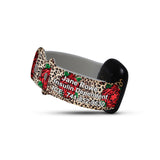 Personalized Medical Alert Watch Band for Fitbit Versa 3 & Fitbit Sense (Leopard + Roses) - hipave