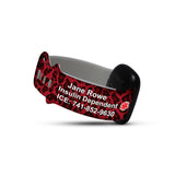 Personalized Medical Alert Watch Band for Fitbit Versa 3 & Fitbit Sense (Red Leopard) - hipave