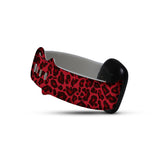 Personalized Red Leopard Watch Band with Name for Fitbit Versa 3 & Fitbit Sense - hipave