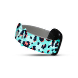 Personalized Peach & Blue Leopard Watch Band with Monogram for Fitbit Versa 3 & Fitbit Sense - hipave