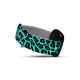 Personalized Azure Blue Leopard Watch Band with Name for Fitbit Versa 3 & Fitbit Sense - hipave